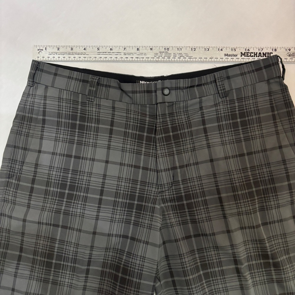 Nike Golf Shorts Mens 36 Grey Plaid Dri-FIT Tour Performance 509182-010 - Picture 9 of 14